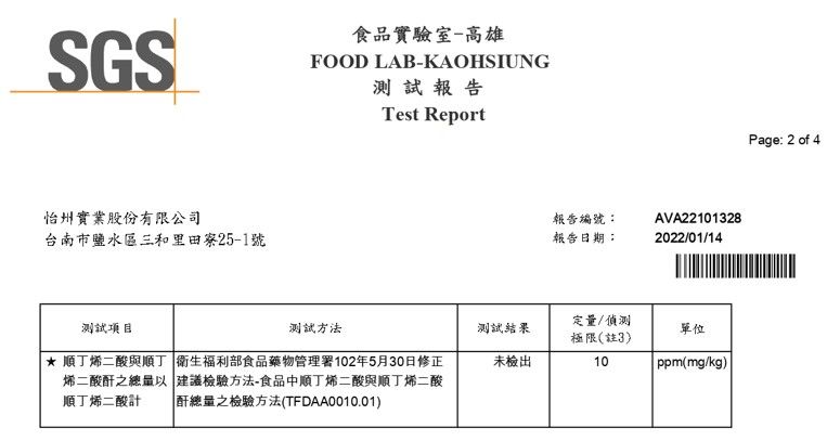 【檢驗】111年第一季檢驗報告